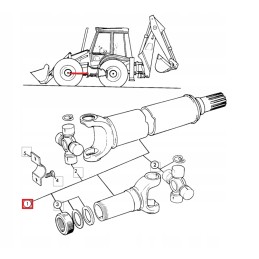 Front drive shaft jcb 3cx 4cx 914 42300