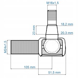 Rod end renault 7700658834 m24x1 5 left