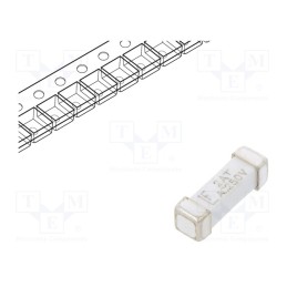 1 pcs x LITTELFUSE - 0443002.DR - Fuse: fuse, time-lag, 2A, 250VAC, 250V, 125VDC, SMD, ceramic, 443