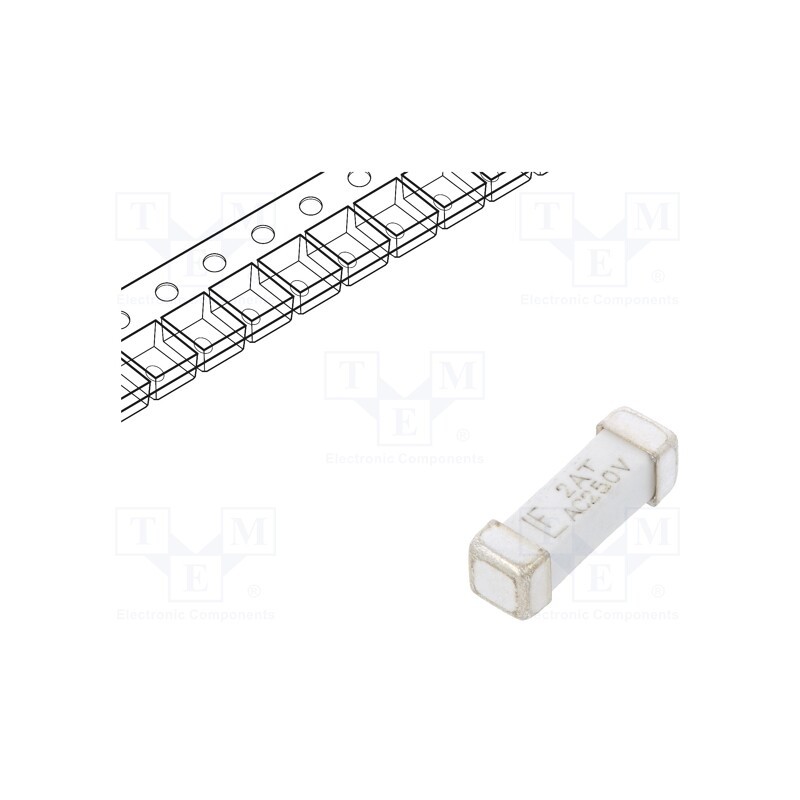 1 pcs x LITTELFUSE - 0443002.DR - Fuse: fuse, time-lag, 2A, 250VAC, 250V, 125VDC, SMD, ceramic, 443