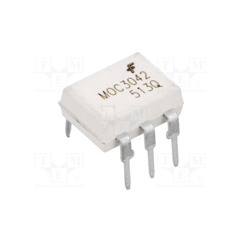 1 pcs x ONSEMI - MOC3042M - Optotriac, 4.17kV, triac, DIP6, Ch: 1, MOC304XM, 1kV/μs