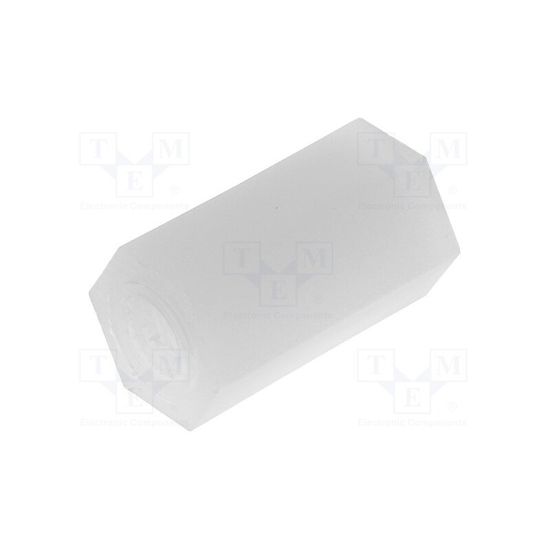 5 pcs x FIX&FASTEN - FIX-HP4-10 - Screwed spacer sleeve, hexagonal, polyamide, M4, L: 10mm