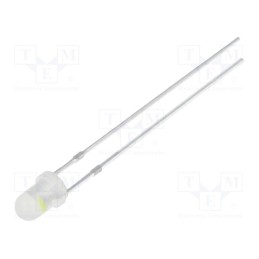 1 pcs x OPTOSUPPLY - OSWRD23132A - LED, 3mm, red/cold white, 30°, Front: convex, 2.1÷2.6/3.1÷3.6V