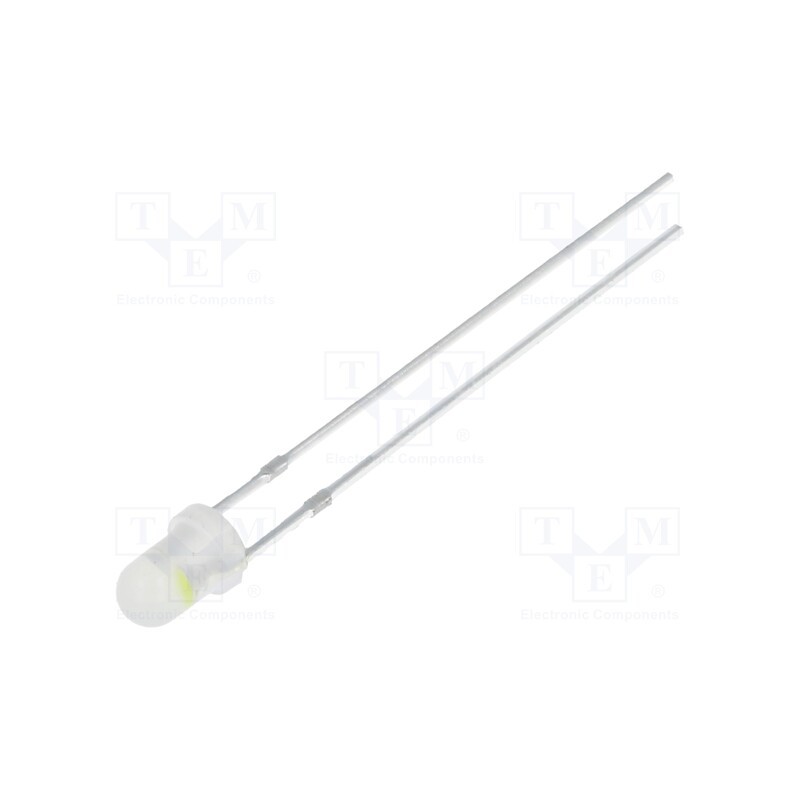 1 pcs x OPTOSUPPLY - OSWRD23132A - LED, 3mm, red/cold white, 30°, Front: convex, 2.1÷2.6/3.1÷3.6V
