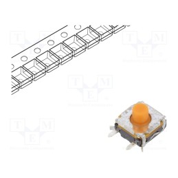 1 pcs x C&K - KSC441 V2 70SH SP DELTA LFS - Microswitch TACT, SPST-NO, Pos: 2, 0.05A/32VDC, SMT, none, 4N, 5.2mm