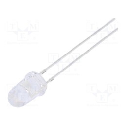 1 pcs x OPTOSUPPLY - OSO5PA6231A - LED, 5mm, orange, 5800÷7000mcd, 30°, Front: convex, 2.1÷2.6V, 78mW