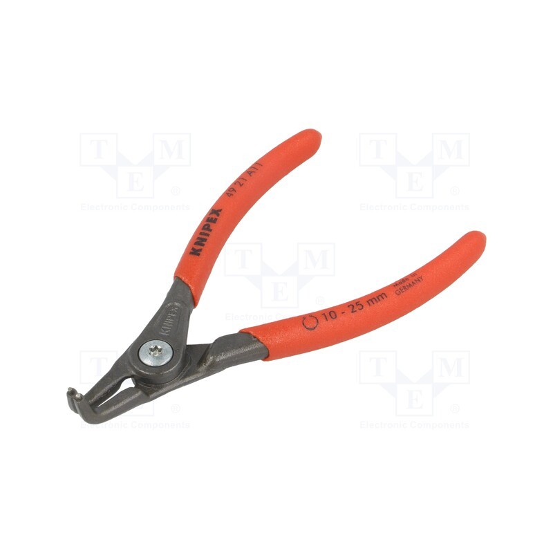 1 pcs x KNIPEX - 49 21 A11 - Pliers, for circlip, external, 10÷25mm, Pliers len: 130mm, angular