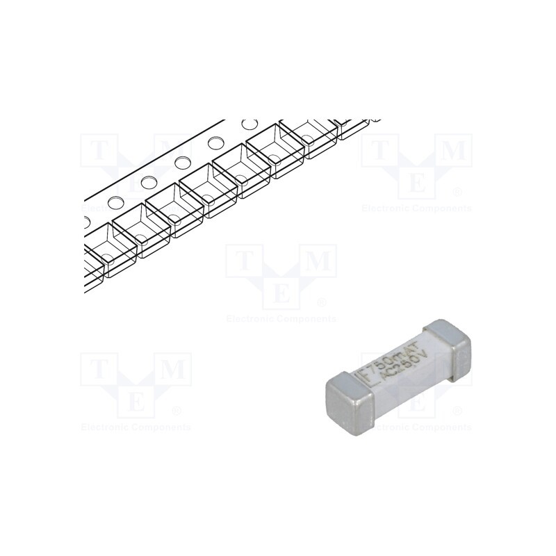 1 pcs x LITTELFUSE - 0443.750DR - Fuse: fuse, time-lag, 750mA, 250VAC, 250V, 125VDC, SMD, ceramic, 443