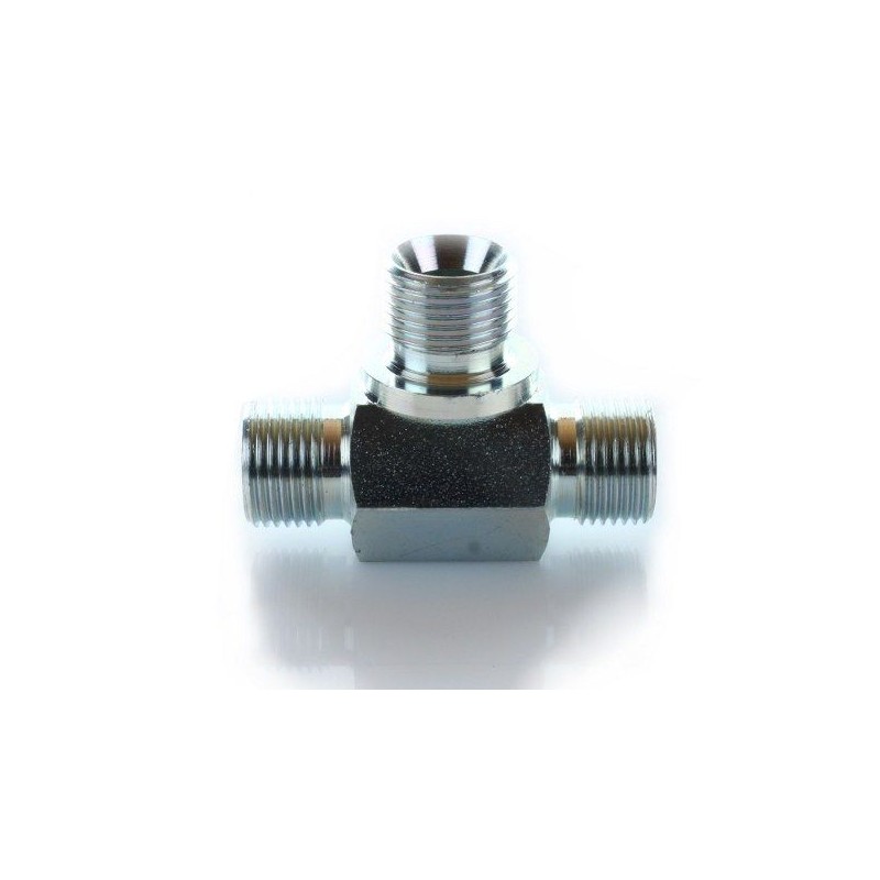 Hydraulic tee 3 8 bsp bbb cone