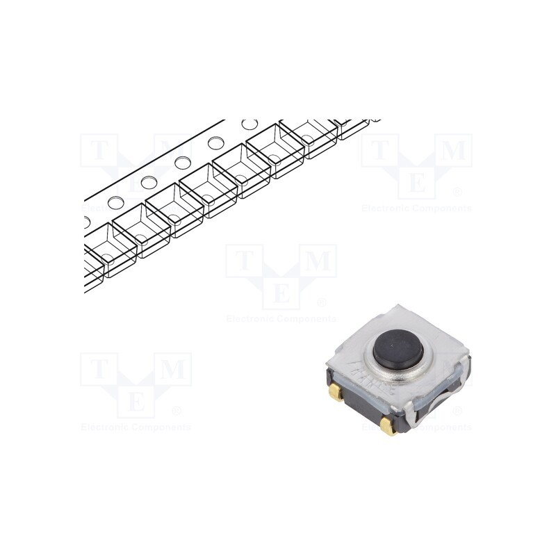 2 pcs x C&K - KSC323J LFG - Microswitch TACT, SPST-NO, Pos: 2, 0.05A/32VDC, SMT, none, 3.5mm
