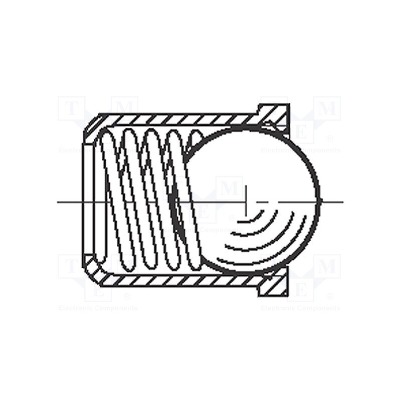 5 pcs x BOSSARD - 1550772 - Ball latch, A2 stainless steel, BN 13376, L: 9mm, Ømount.hole: 8mm