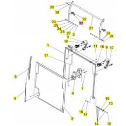 Yanmar plastic window mounts SV16 SV60 b