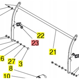 Yanmar plastic window mounts SV16 SV60 b