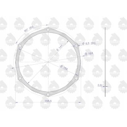 Original Ursus injection pump cover gasket