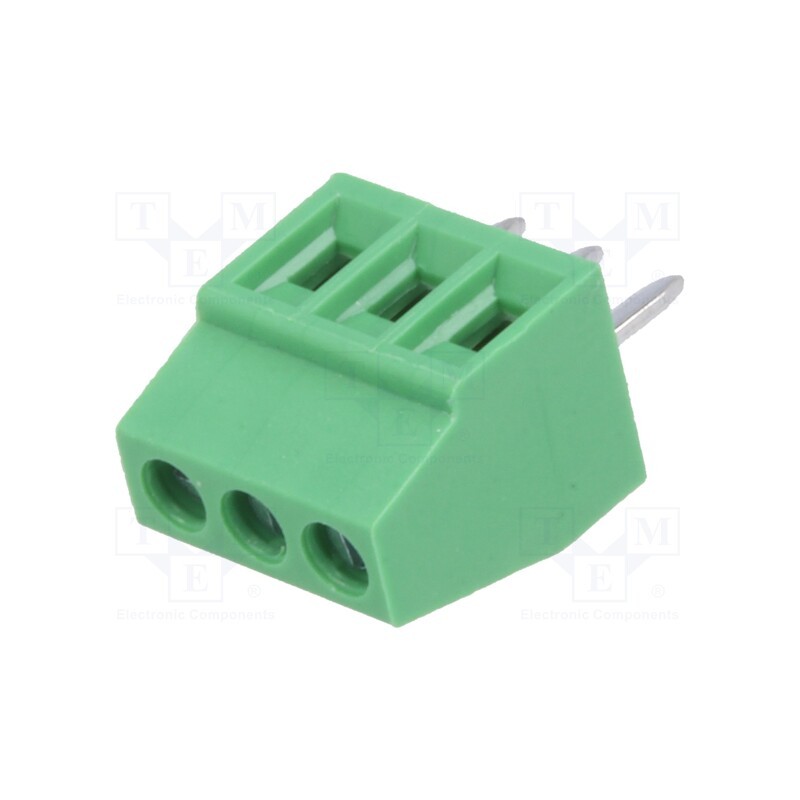 2 pcs x DEGSON ELECTRONICS - DG308-2.54-03P-14-00AH - PCB terminal block, angled 90°, 2.54mm, ways: 3, on PCBs, 1mm2