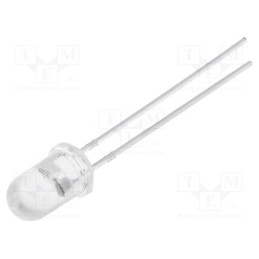 1 pcs x OPTOSUPPLY - OSWC5131A - LED, 5mm, white warm, 3000mcd, 30°, Front: convex, 2.8÷4V
