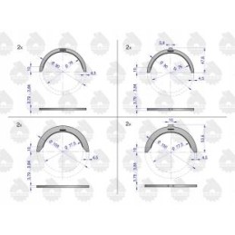 Set of half rings n 0 90 iii cut 46401112