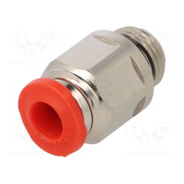 1 pcs x AIGNEP-50020 5-1/8 - Push-in fitting, straight, -0.99÷20bar, nickel plated brass