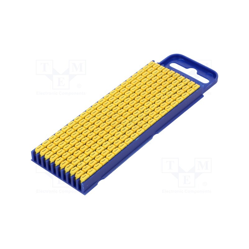 200 pcs x HELLERMANNTYTON - 561-02104 - Markers, Marking: J, 2.8÷3.8mm, polyamide, yellow, -40÷85°C, WIC