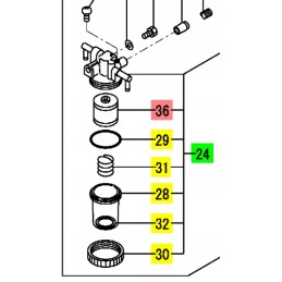 Yanmar fuel filter vio10 vio50 sv15 sv22 c30r