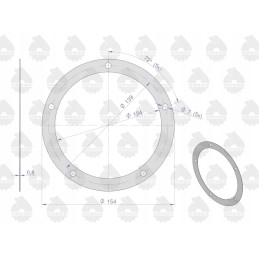 Cylinder housing gasket krazelite 0 8mm c 330