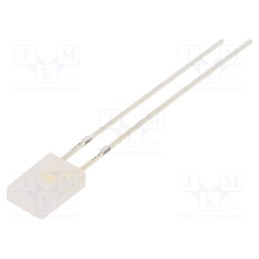 1 pcs x OPTOSUPPLY - OSMMD271A2B - LED, rectangular, 2x5x7mm, bipolar, white warm, 500÷750mcd, 100°
