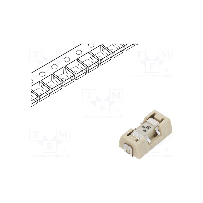 1 pcs x LITTELFUSE - 015406.3DR - Fuse: fuse, quick blow, 6.3A, 125VAC, 125V, 125VDC, SMD, 154