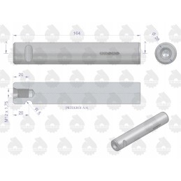 Ursus 50418050 reverse wheel axle