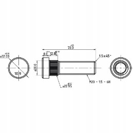 Wheel stud case m20 192708a1 3220372r2 3405268r1