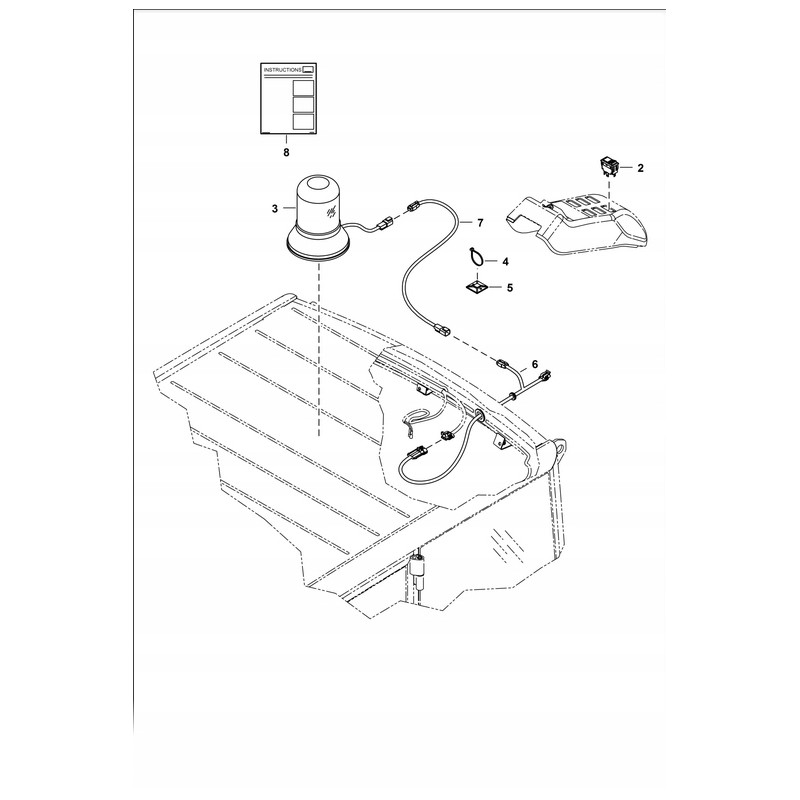 Warning beacon set bobcat 7265558 e17 e17z e19 e20 e20z