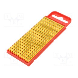 200 pcs x HELLERMANNTYTON - 561-01174 - Markers, Marking: Q, 2÷2.8mm, polyamide, yellow, -40÷85°C, push-in