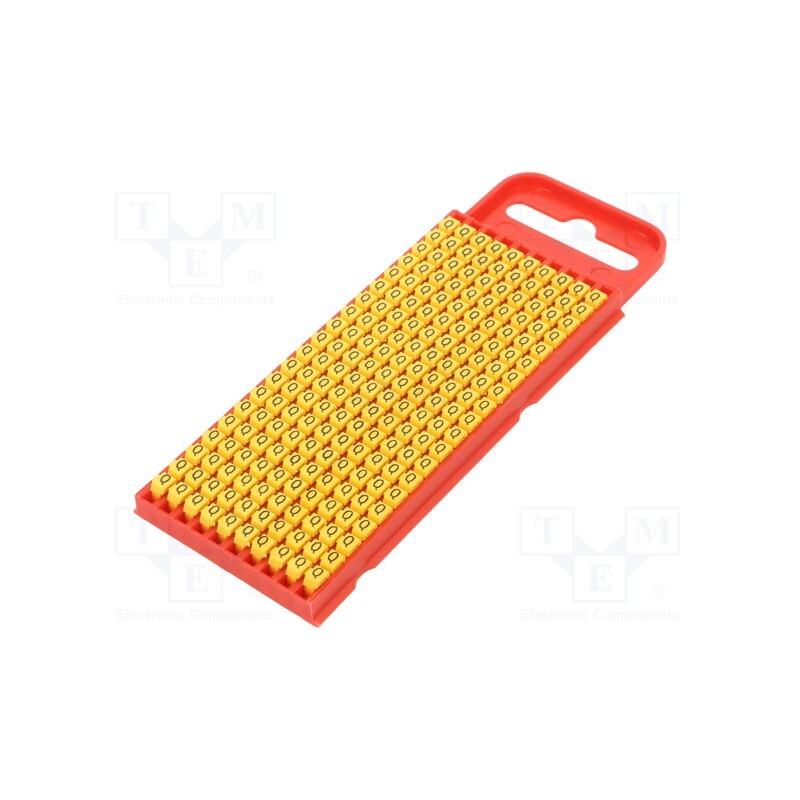 200 pcs x HELLERMANNTYTON - 561-01174 - Markers, Marking: Q, 2÷2.8mm, polyamide, yellow, -40÷85°C, push-in