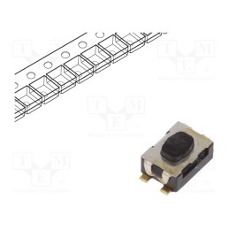 5 pcs x C&K - KMR223G LFG - Microswitch TACT, SPST-NO, Pos: 2, 0.05A/32VDC, SMT, none, 2N, 1.9mm