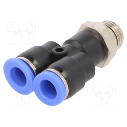 1 pcs x PNEUMAT-133.014-8 - Push-in fitting, Y-Yap spliYYer, -0.95÷15bar, Thread: G 1/4'