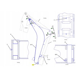 Boom sleeve for Cat backhoe loader
