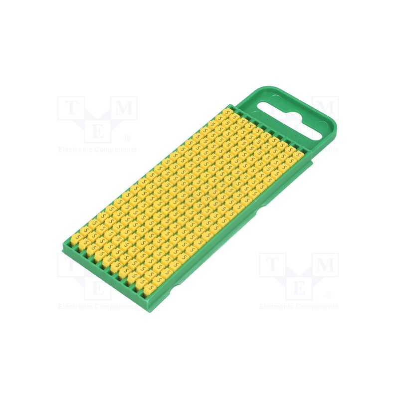 200 pcs x HELLERMANNTYTON - 561-00194 - Markers, Marking: S, 0.8÷2.2mm, polyamide, yellow, -40÷85°C, WIC