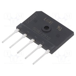 1 pcs x LUGUANG ELECTRONIC - SGBJ2510 - Bridge rectifier: three-phase, Urmax: 1kV, If: 25A, Ifsm: 300A, THT