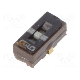 1 pcs x Nidec Copal Electronics - CJS-1200A - Switch: slide, Pos: 2, SPDT, 0.1A/6VDC, ON-ON, SMT, Leads: curved