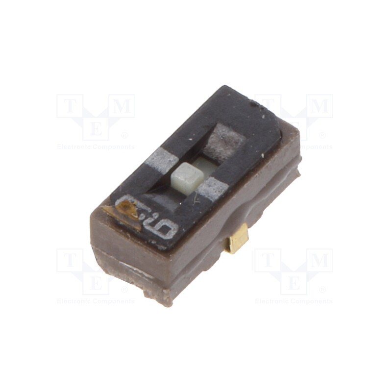1 pcs x Nidec Copal Electronics - CJS-1200A - Switch: slide, Pos: 2, SPDT, 0.1A/6VDC, ON-ON, SMT, Leads: curved