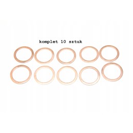 Copper fuel oil washer, diameter 24 mm, 10 pcs