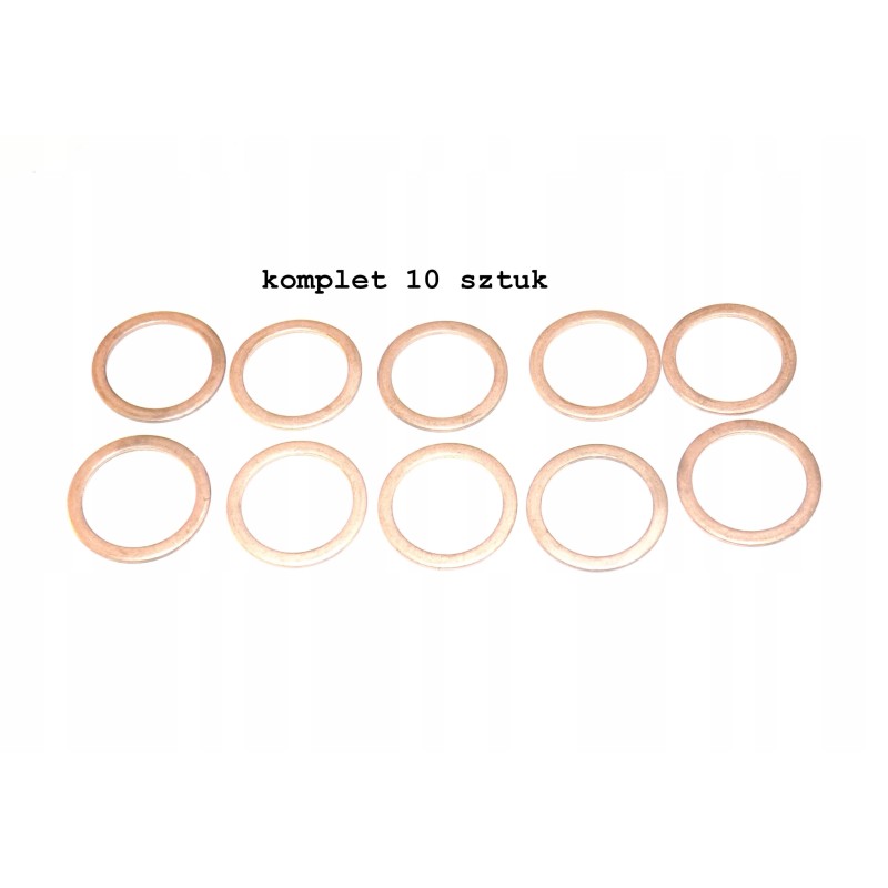 Copper fuel oil washer, diameter 24 mm, 10 pcs