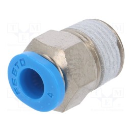 1 pcs x FESTO-153305 - Push-in fitting, straight, -0.95÷6bar, Gasket: NBR rubber, QSM