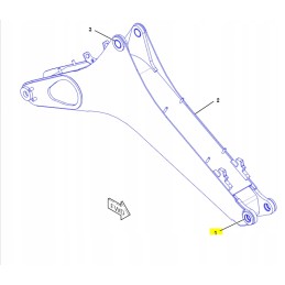 Arm bushing for boom cat backhoe loader cva