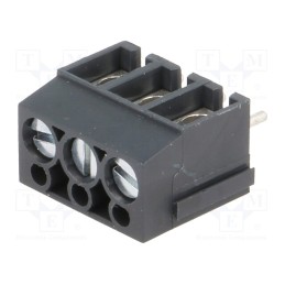 2 pcs x PTR MESSTECHNIK - AK100/3DS-5,0-V/GRAU - PCB terminal block, angled 90°, 5mm, ways: 3, on PCBs, 0.5÷2.5mm2