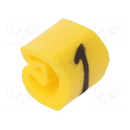 200 pcs x WEIDMu00dcLLER - CLI C 02-3 GE/SW 1 MP - Markers, Marking: 1, 1.3÷3mm, PVC, yellow, -30÷80°C, leaded, CLI C