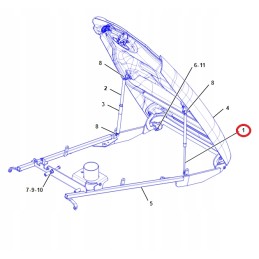 Left engine cover actuator cat 428e 2505881