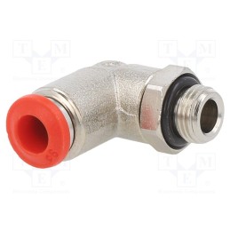 1 pcs x AIGNEP-50116 6-1/8 - Push-in fitting, angled, -0.99÷20bar, nickel plated brass