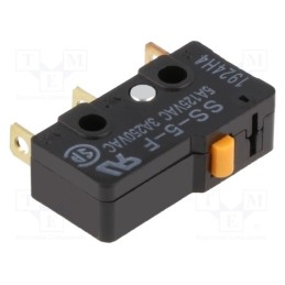 2 pcs x OMRON OCB - SS-5-F - Microswitch SNAP ACTION, 5A/125VAC, without lever, SPDT, ON-(ON)