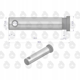 Clutch connector pin mf3 4 original ursus
