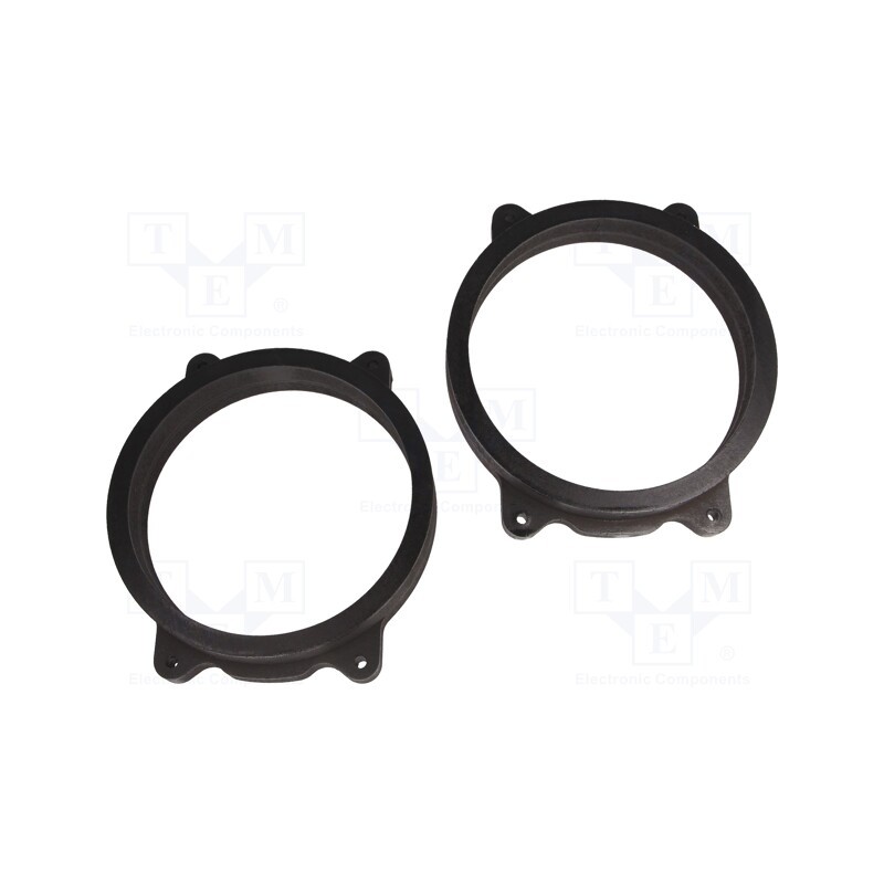 1 set x BASSER - DMVOLV03 - Spacer ring, MDF, 165mm, Volvo, Loudsp.depth: 144mm, impregnated